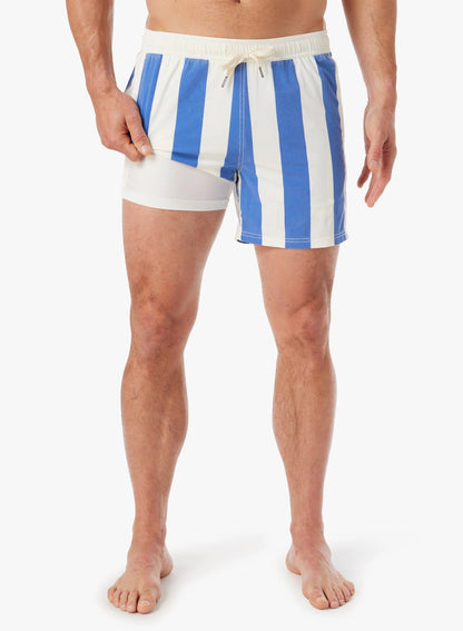 Fair Harbor Bungalow Trunk - Cobalt Cabana Stripe
