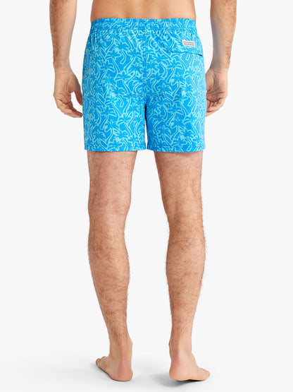 Fair Harbor Bungalow Trunk - Turquoise Cutout Palms