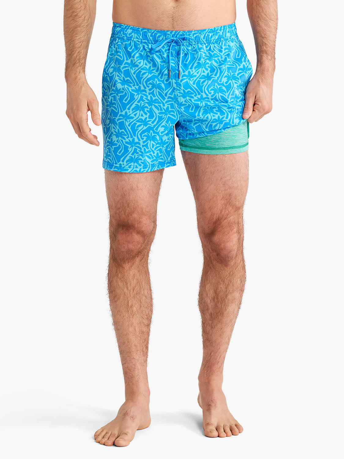 Fair Harbor Bungalow Trunk - Turquoise Cutout Palms