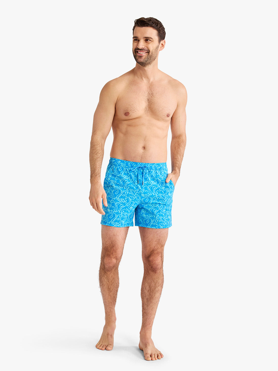 Fair Harbor Bungalow Trunk - Turquoise Cutout Palms
