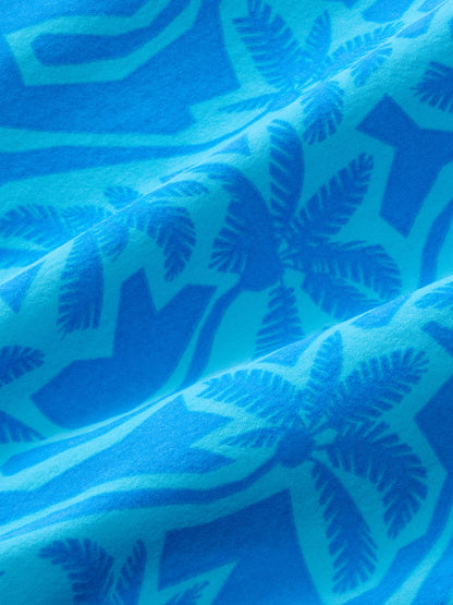 Fair Harbor Bungalow Trunk - Turquoise Cutout Palms