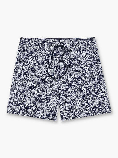 Fair Harbor Bungalow Trunk - Navy Sea Tiles