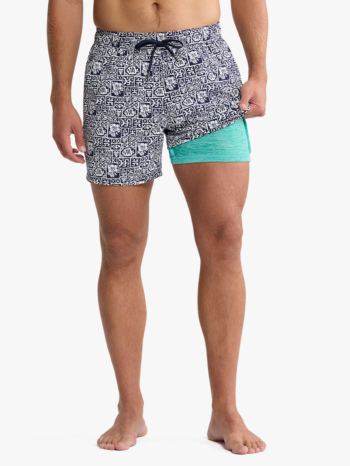 Fair Harbor Bungalow Trunk - Navy Sea Tiles