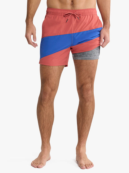 Fair Harbor Bungalow Trunk - Nautical Red Colorblock