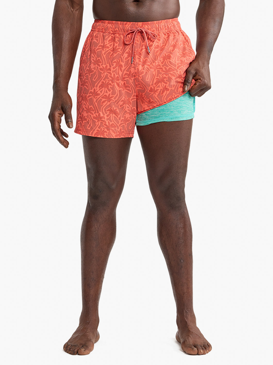 Fair Harbor Bungalow Trunk - Coral Cutout Palms