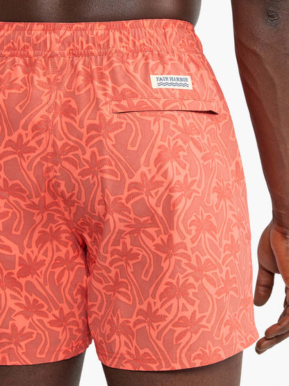 Fair Harbor Bungalow Trunk - Coral Cutout Palms