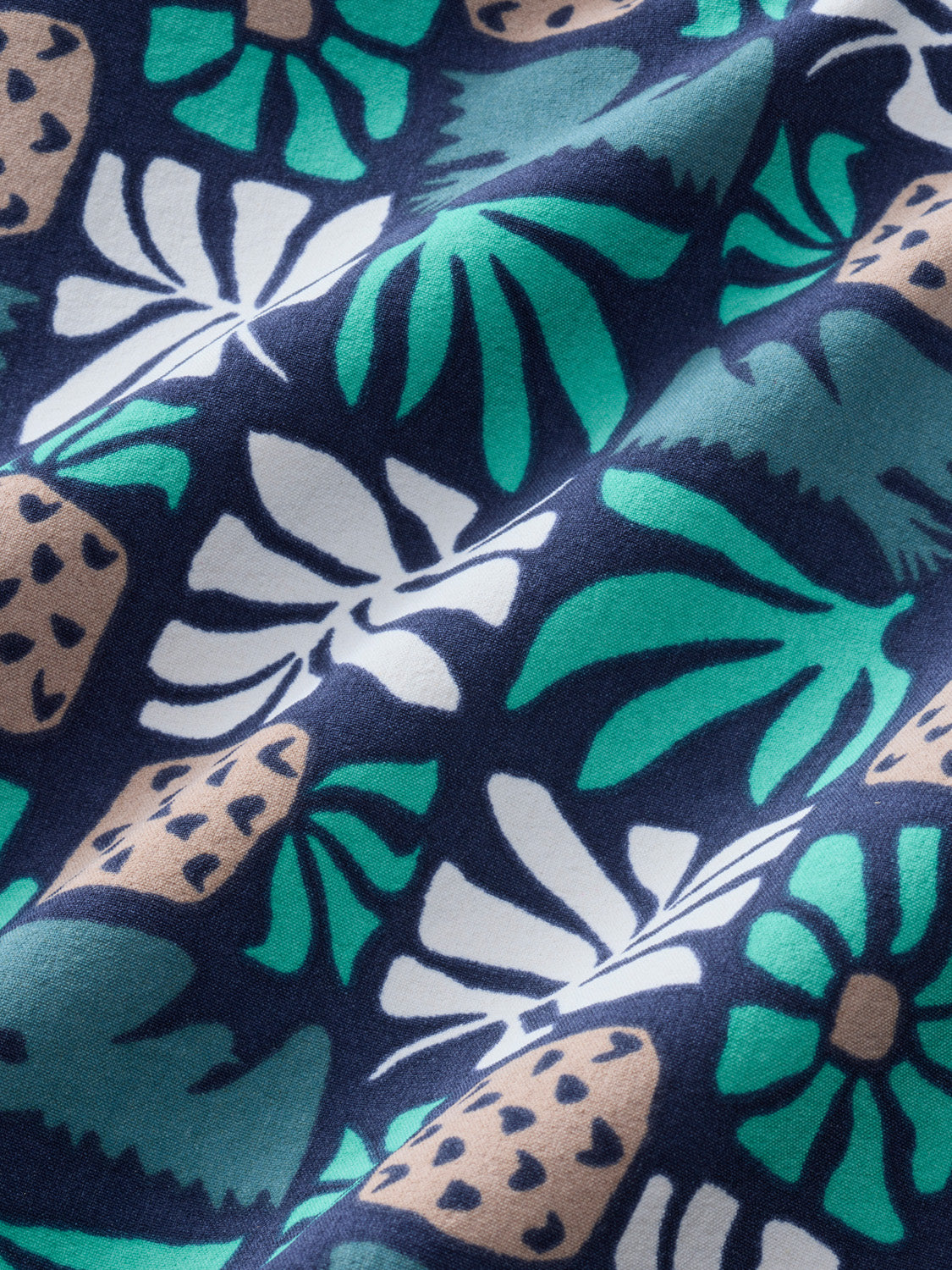 Fair Harbor Bungalow Trunk - Navy Palm Tiles