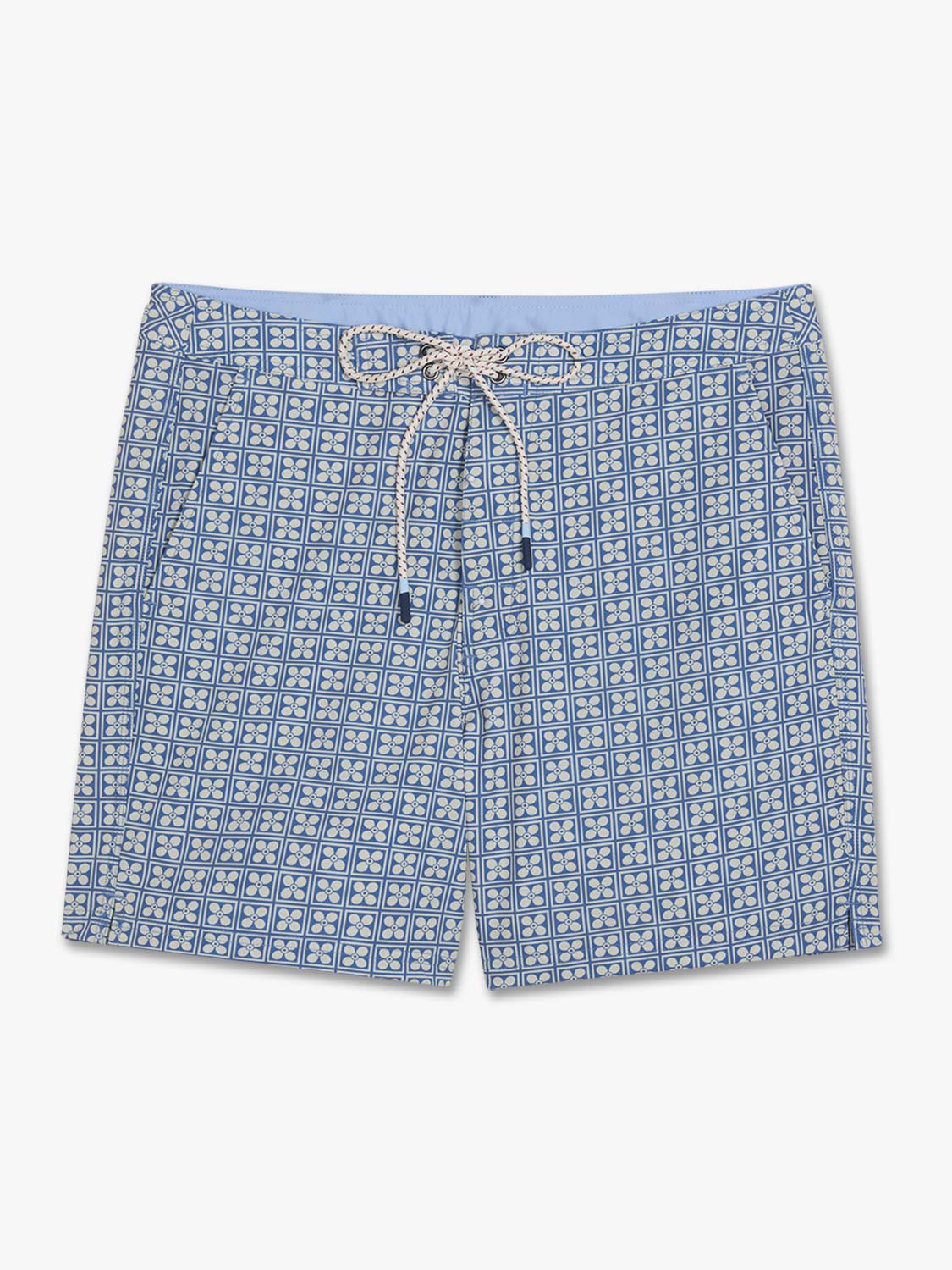 Fair Harbor Swell Board Short - Blue Flower Geo