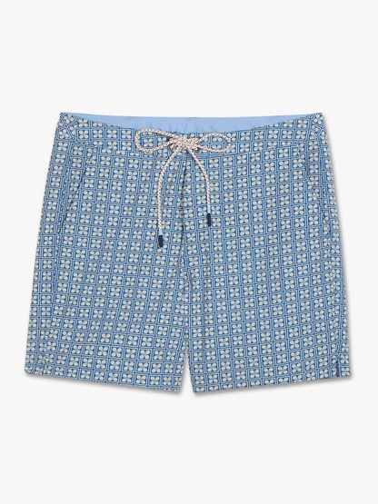 Fair Harbor Swell Board Short - Blue Flower Geo