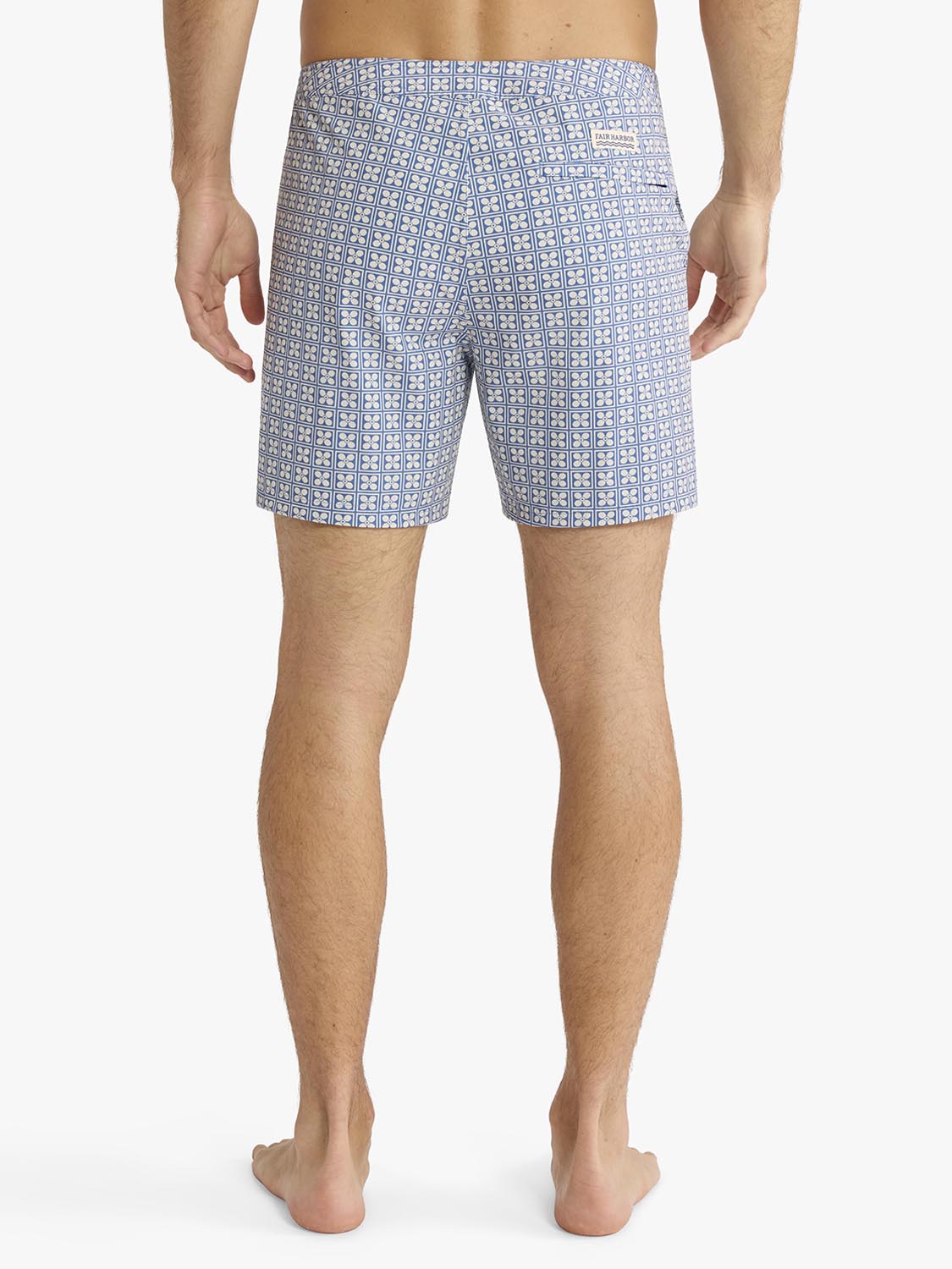 Fair Harbor Swell Board Short - Blue Flower Geo