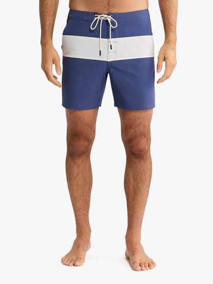 Fair Harbor Swell Board Short - Navy Stripe